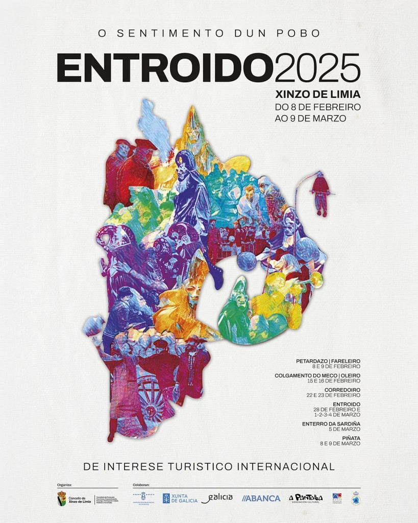 Karbayo Estudio Creativo crea el cartel del Entroido de Xinzo de Limia 2025: «O sentimento dun pobo»